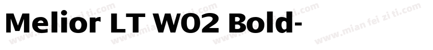 Melior LT W02 Bold字体转换